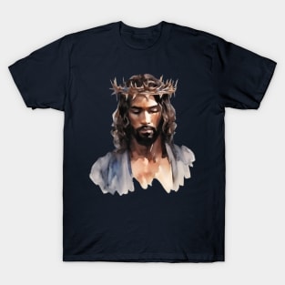 Watercolor African American Jesus T-Shirt